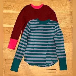 Maeve Striped Long Sleeve Shirt Only